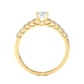 Vermeil Princess Moissanite / Lab Grown Diamond Engagement Ring