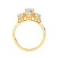 Lab Grown / Moissanite Diamond Three Stone Engagement Ring