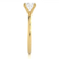 Princess Cut Vermeil Moissanite Lab Diamond Engagement Ring