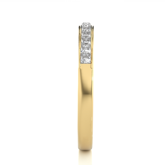 Princess Cut Diamond Vermeil Eternity Wedding Band