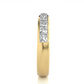 Princess Cut Lab Moissanite Diamond Vermeil Wedding Band Ring