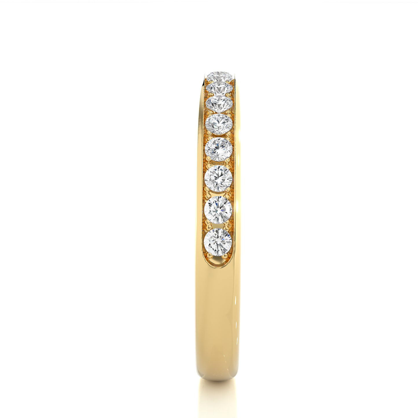 Minimal Lab Moissanite Wedding Band Vermeil Classic Ring