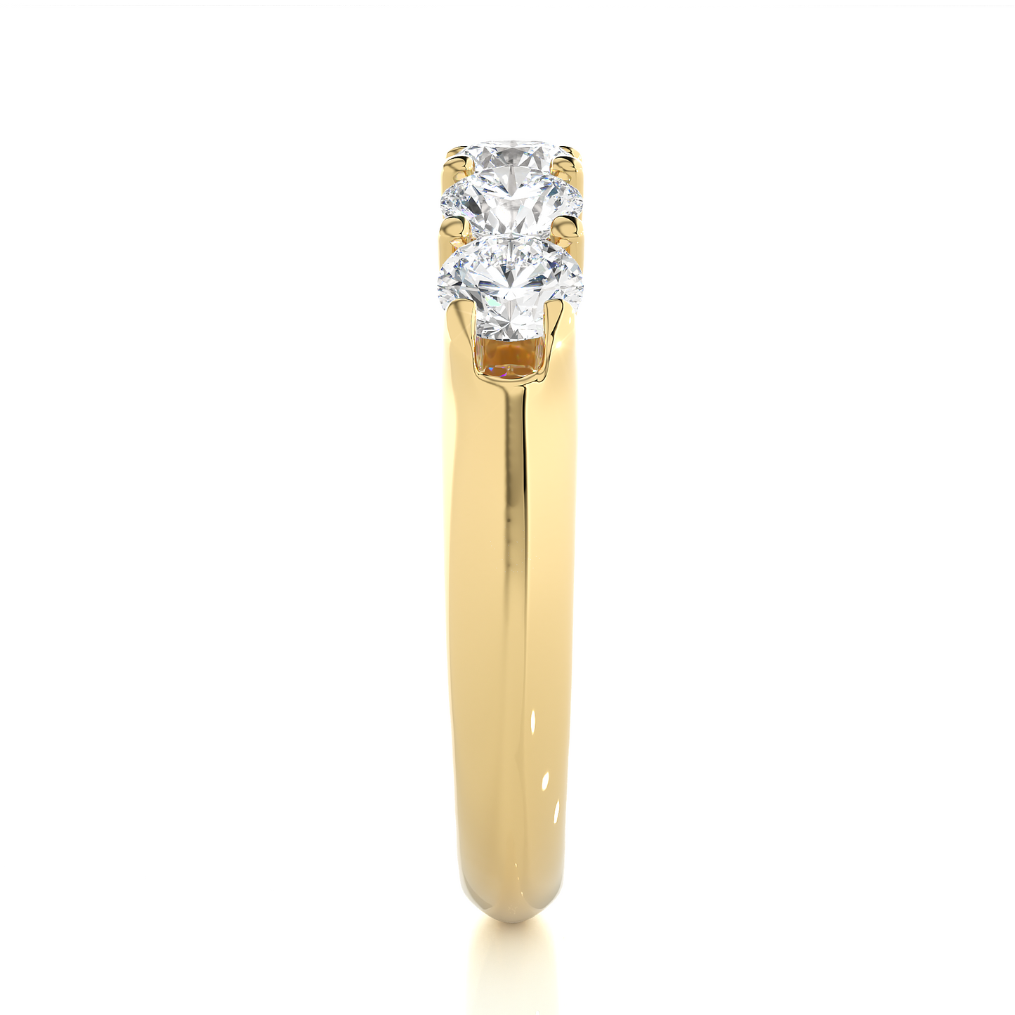 Classic Five Stone Diamond Style Wedding Band Ring