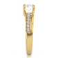 Round Solitaire Split Shank Moissanite Lab Diamond Vermeil Ring