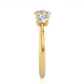 Classic Basket Set Diamond Three Stone Engagement Ring