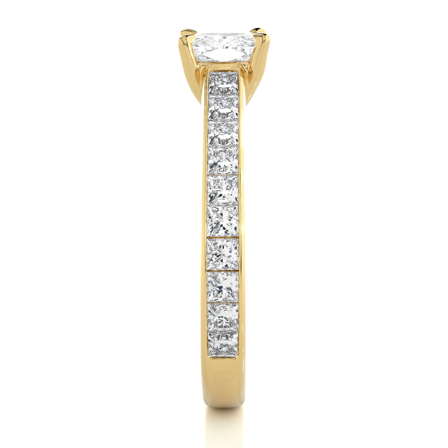 Cushion Cut Moissanite Diamond Luxury Engagement Ring