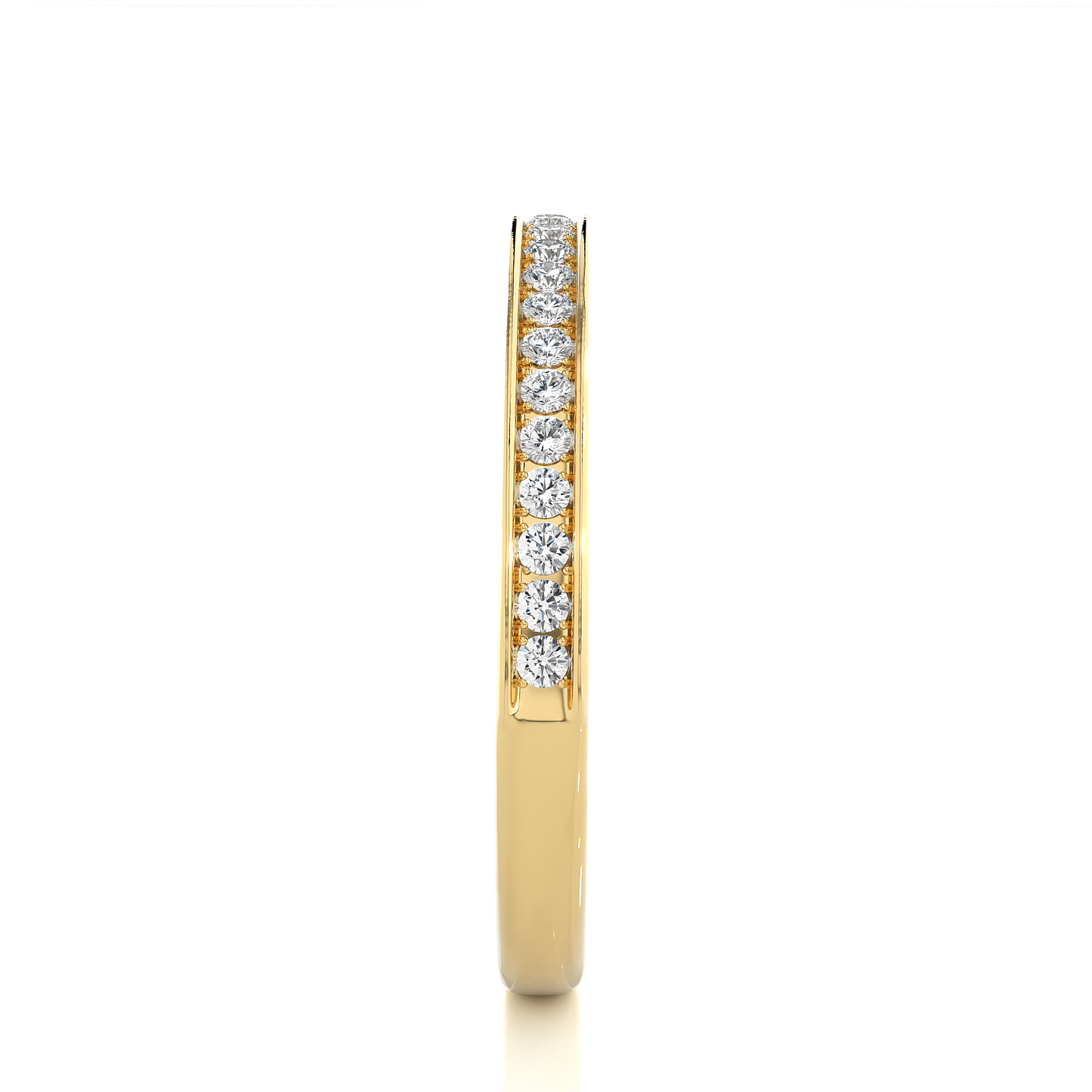 Classic Eternity Moissanite Lab Diamond Vermeil Ring