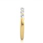Elegant Round Lab Moissanite Wedding Band Vermeil Ring