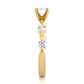 Vermeil Moissanite Lab Diamond Engagement Ring