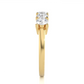 Elegant Five Stone Moissanite Lab Diamond Vermeil Ring