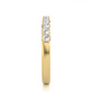 Minimalist Half Eternity Moissanite Lab Diamond Vermeil Ring