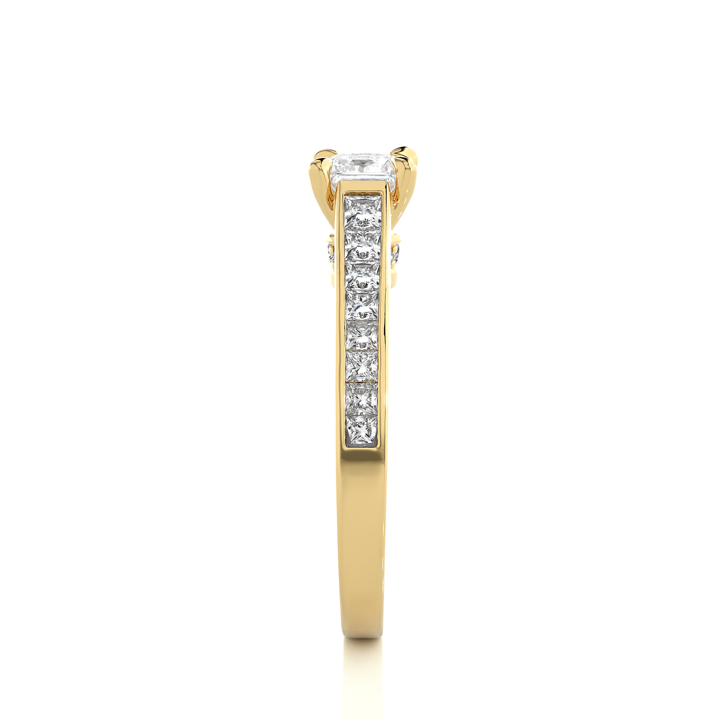 Princess Cut Lab / Moissanite Diamond Engagement Ring