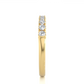 Elegant Half Eternity Moissanite Lab Diamond Vermeil Wedding Ring