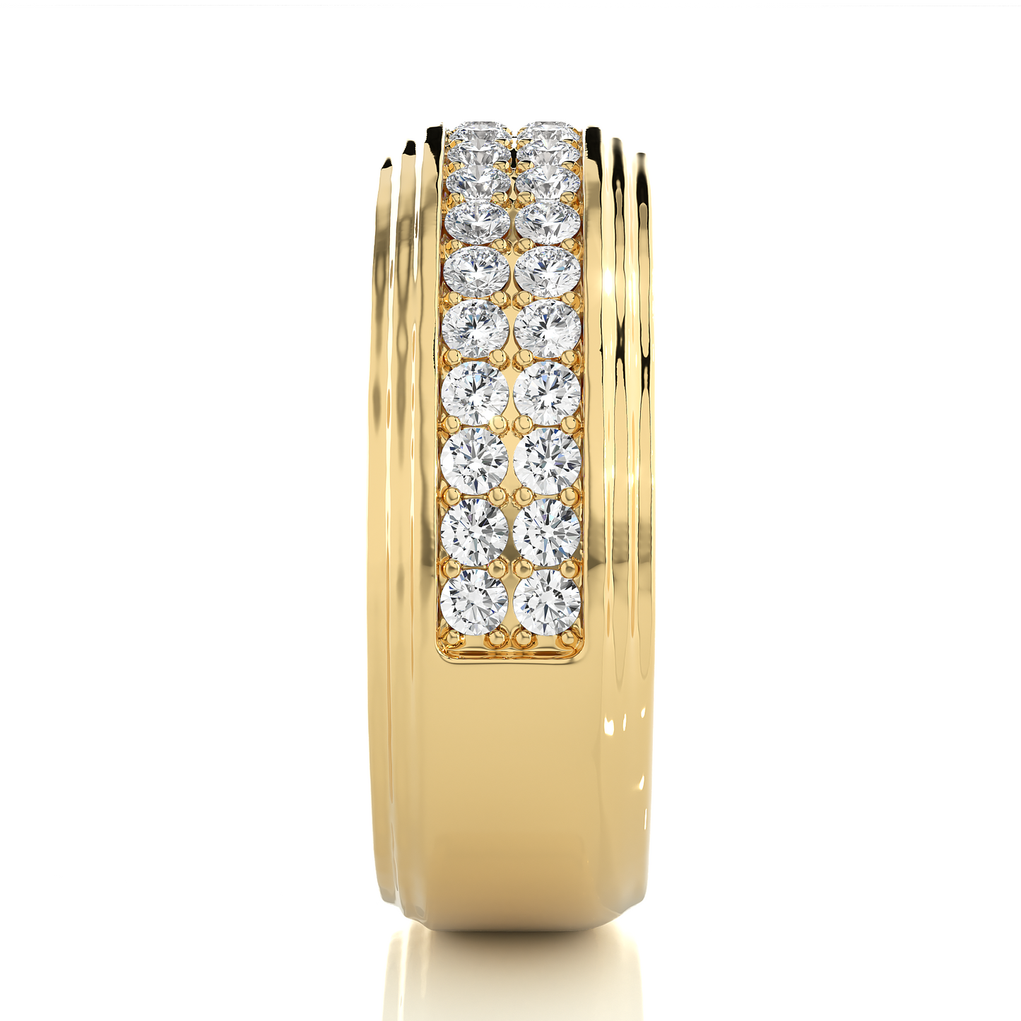 Men’s Lab Diamond Statement Wedding Band