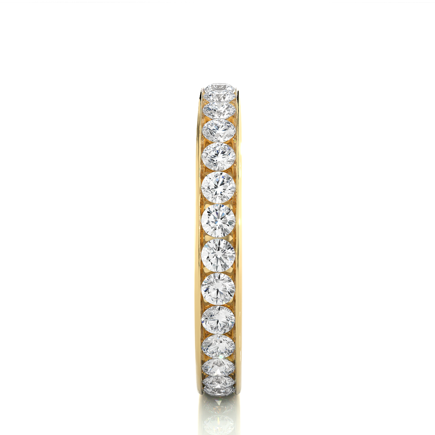 Channel Set Lab Grown Diamond Wedding Band