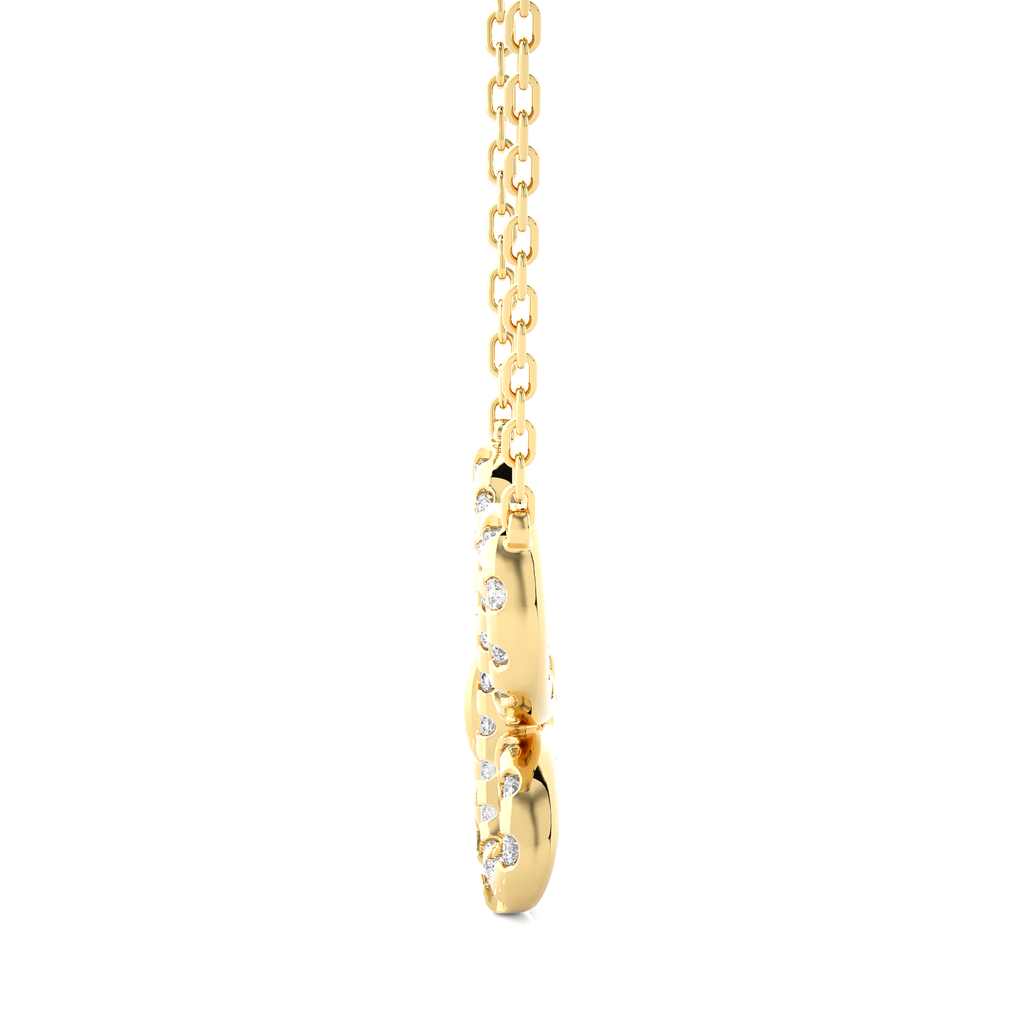 Butterfly Lab Grown Diamond Pendant Necklace