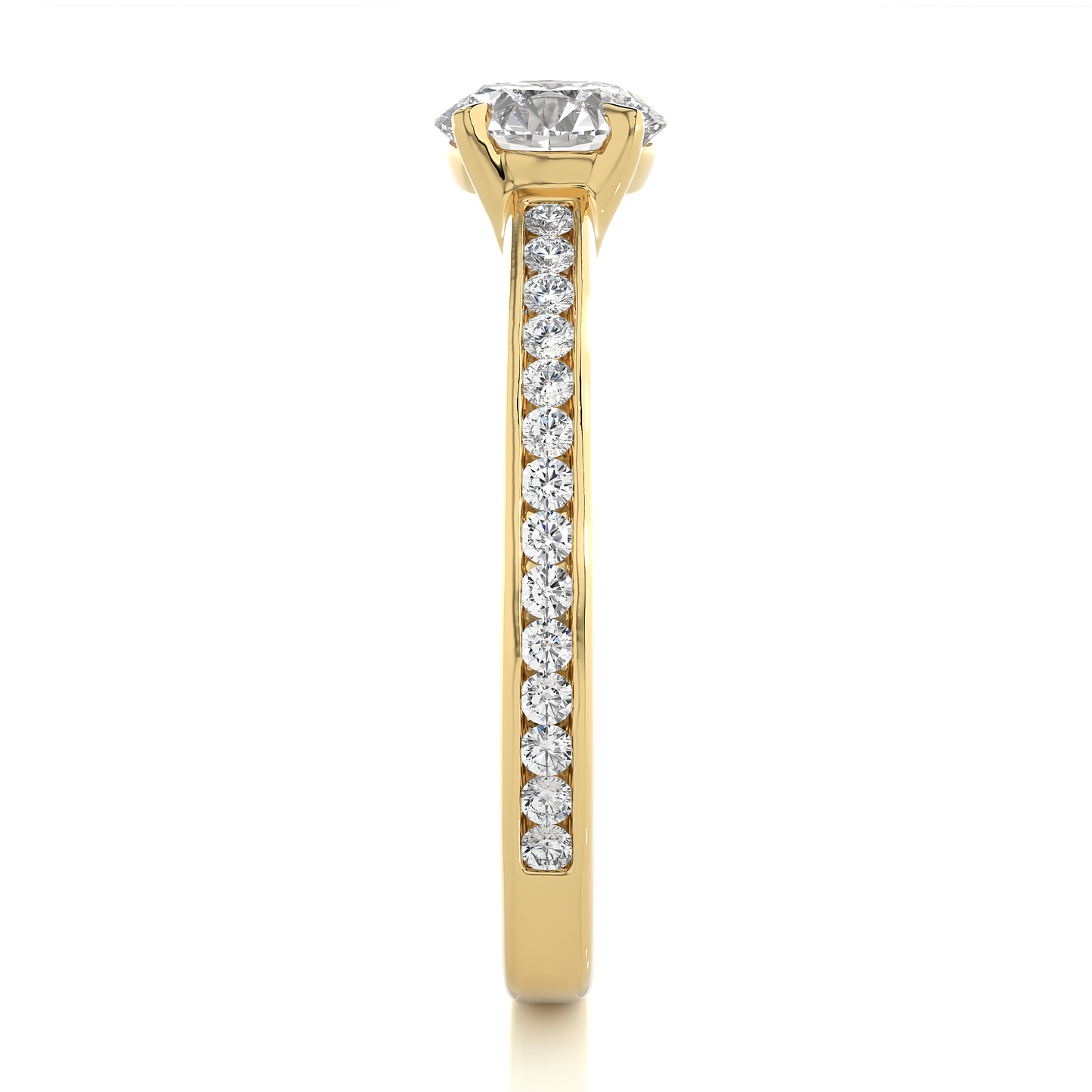 Round Cut Lab / Moissanite Diamond Engagement Ring