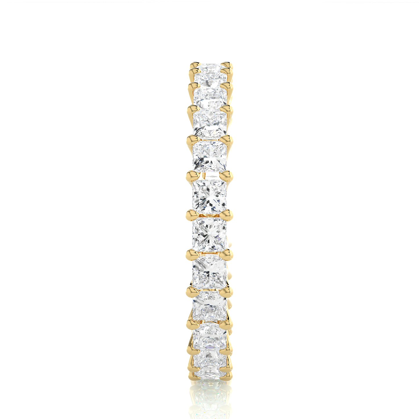 Princess Lab Diamond Eternity Wedding Band