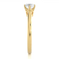 Classic Solitaire Vermeil Moissanite Lab Diamond Ring