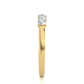 Five Stone Moissanite Lab Diamond Vermeil Ring