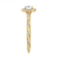 Twisted Halo Moissanite Lab Diamond Vermeil Ring