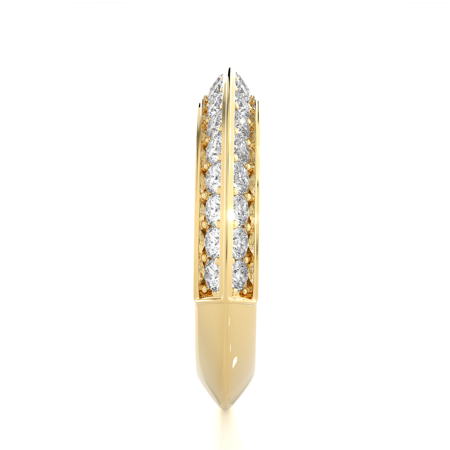 Delicate Lab Moissanite Wedding Band Gold Vermeil Stackable Ring