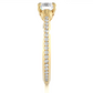 Classic Vermeil Moissanite Lab Diamond Engagement Ring