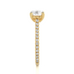 Luxury Solitaire Moissanite Lab Diamond Vermeil Ring