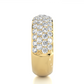 Luxury Pave  Lab Moissanite Diamond Wedding Band Vermeil Ring