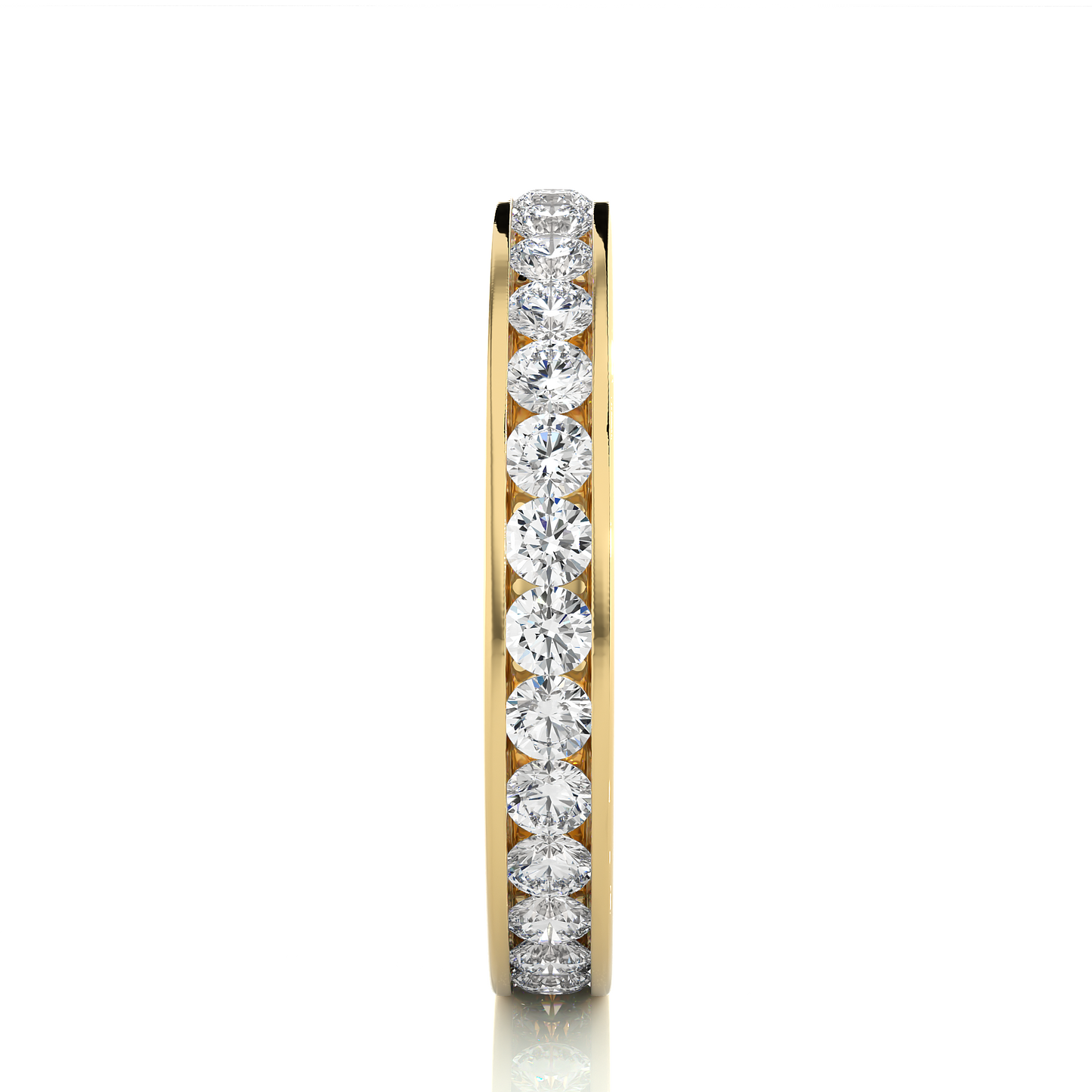 Channel Set Classic Diamond Eternity Wedding Band