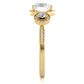 Round Lab Grown & Moissanite Diamond Three Stone Ring