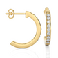 Medium Size Round Lab Diamond Hoop Earrings