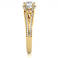 Luxury Three Stone Halo Lab & Moissanite Diamond Ring
