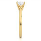 Princess Cut Moissanite Lab Diamond Vermeil Engagement Ring