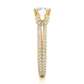 Twin Band Pavé Moissanite Lab Diamond Vermeil Ring