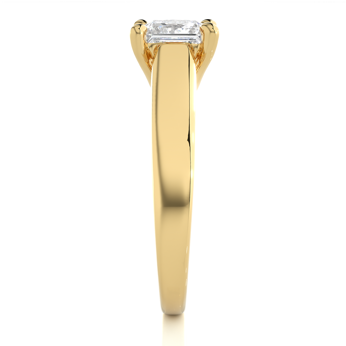Lab Grown Diamond Moissanite Solitaire Princess Cut Ring