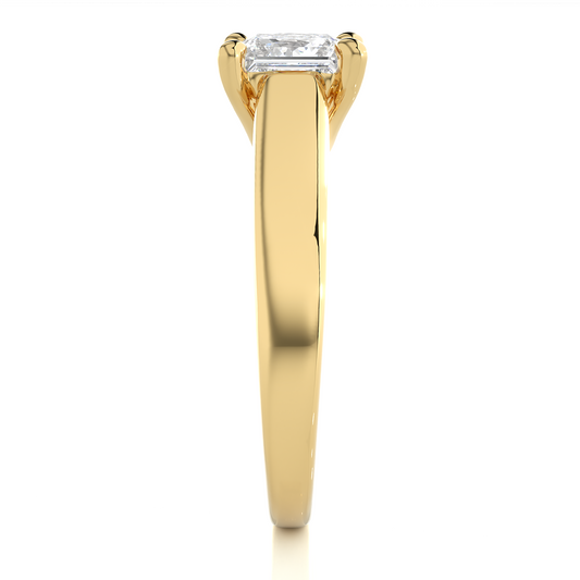 Lab Grown Diamond Moissanite Solitaire Princess Cut Ring