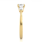 Three Stone Round Lab & Moissanite Diamond Engagement Ring With Pear Side Stones