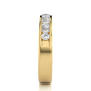 Baguette Round Diamond Moissanite Vermeil Wedding Band Ring