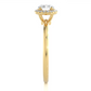 Elegant Halo Moissanite Lab Diamond Vermeil Ring