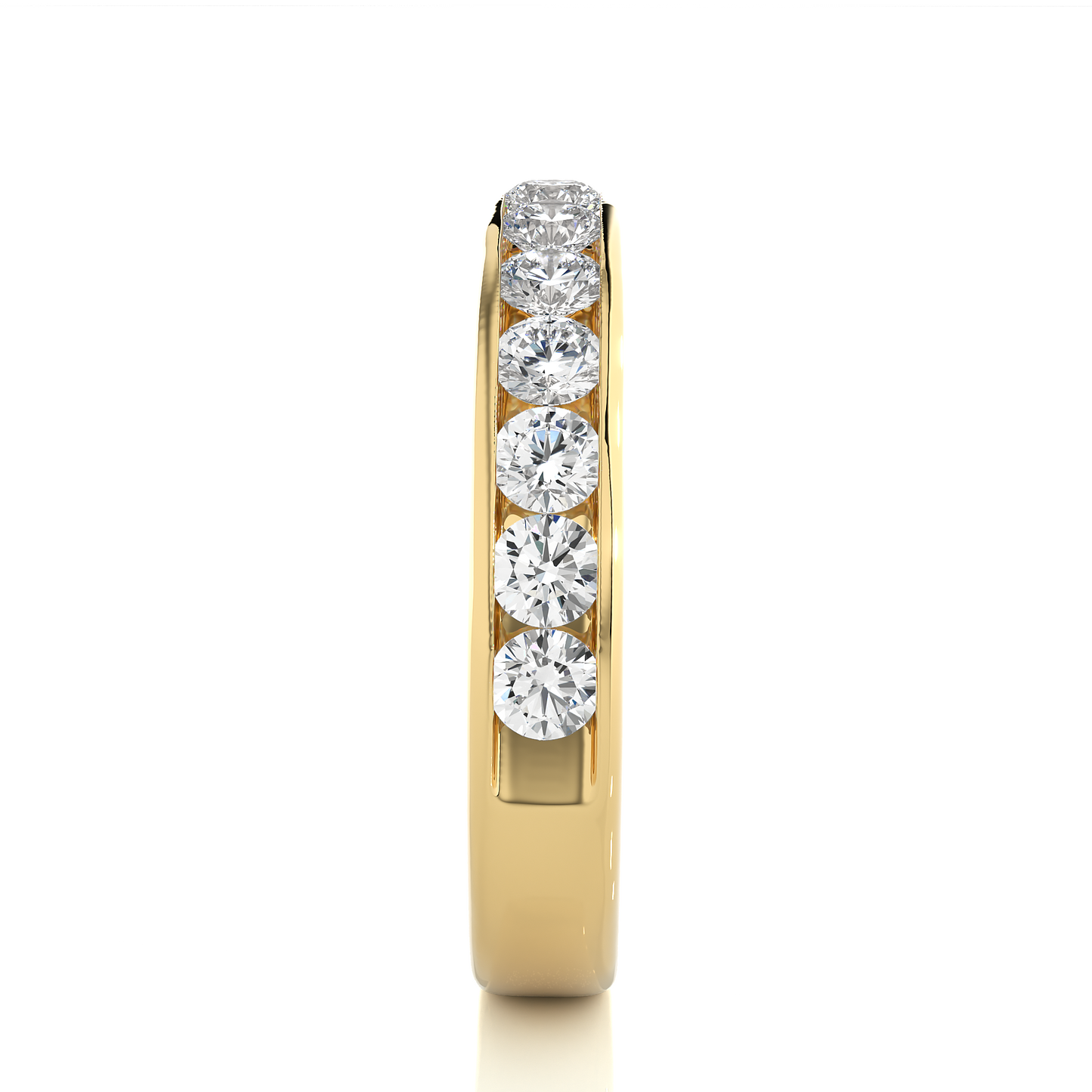 Eternity Diamond Moissanite Lab Vermeil Wedding Band