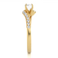 Twist Style Vermeil Moissanite Lab Diamond Engagement Ring