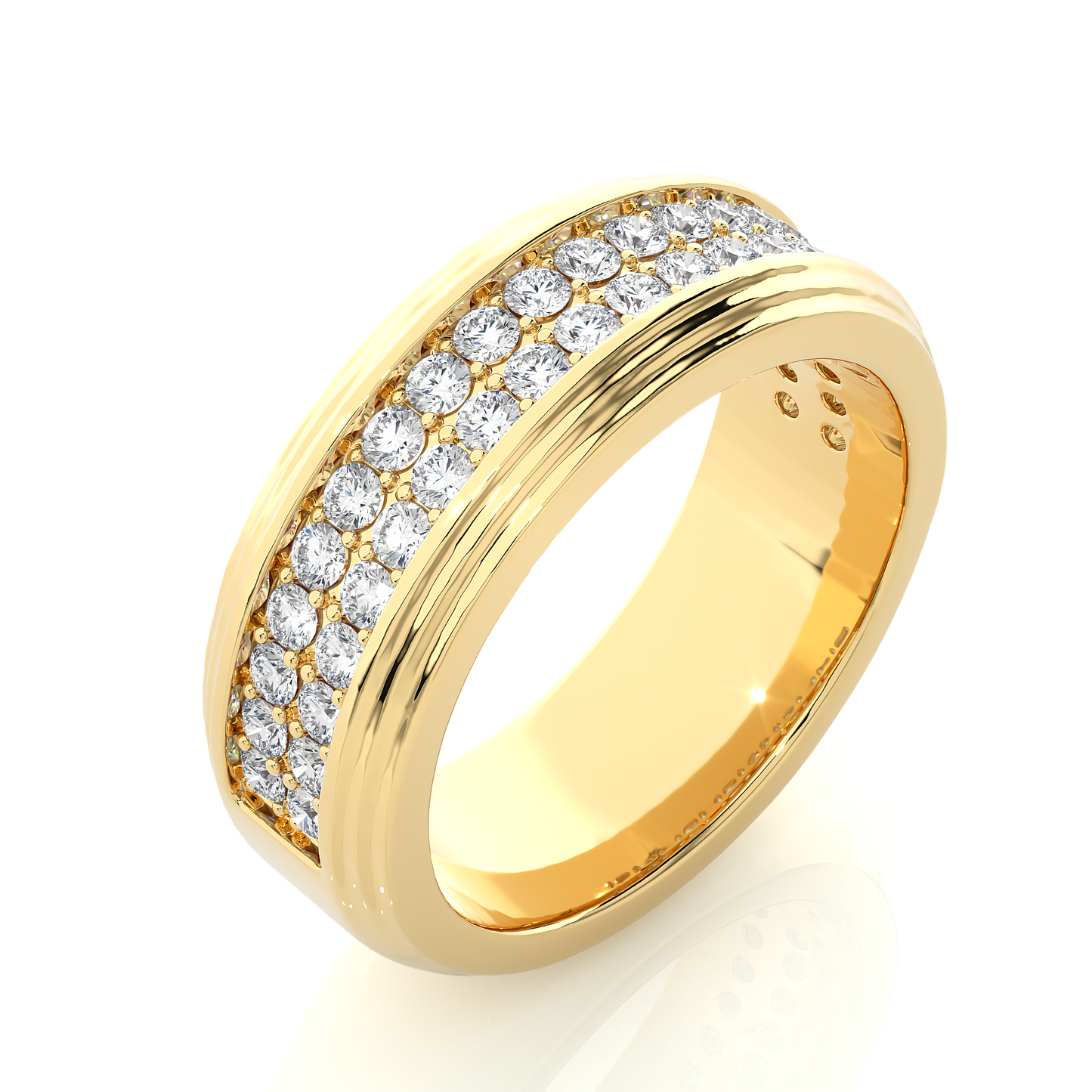 Men’s Lab Diamond Statement Wedding Band
