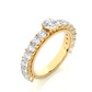 Vermeil Round Moissanite Lab Diamond Eternity Engagement Ring