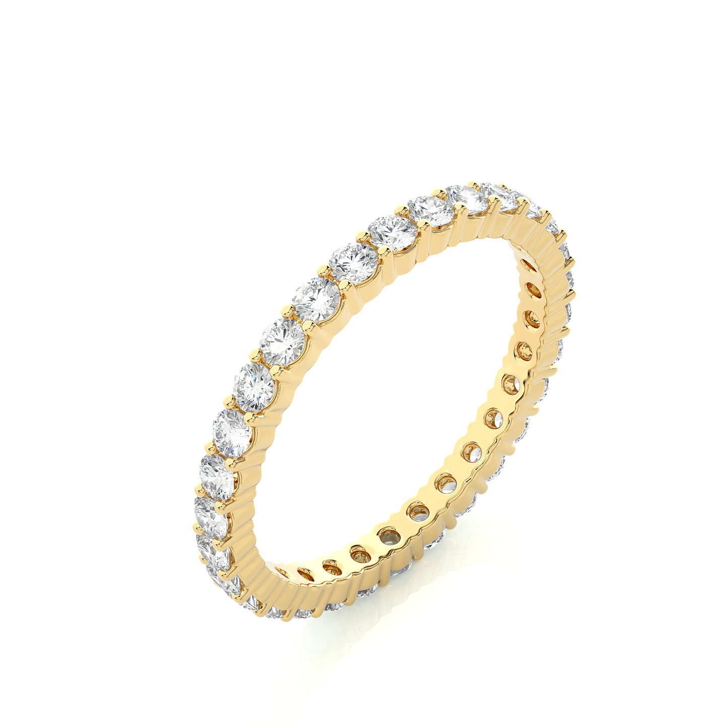 Stackable Round Diamond Eternity Wedding Band
