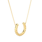 Lucky Horseshoe Lab Diamond Gold Necklace