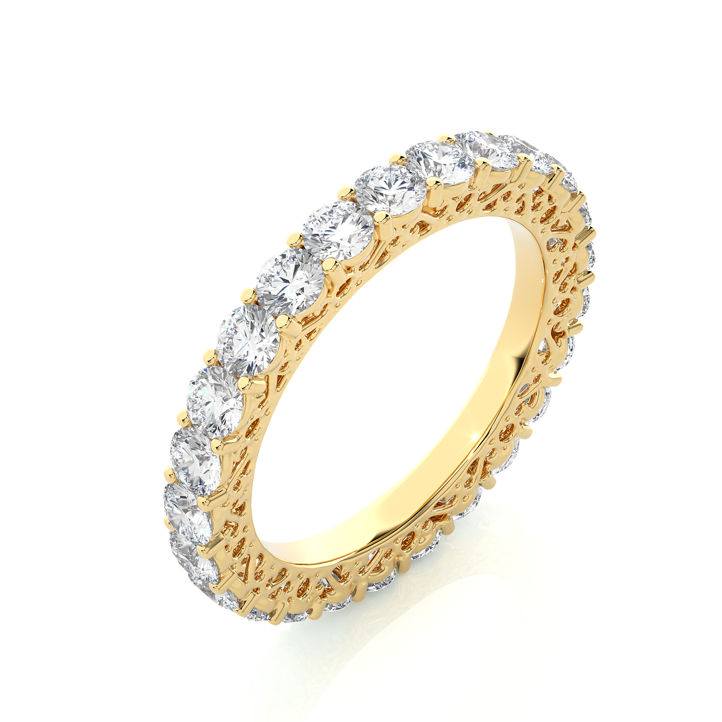 Round Cut Lab Grown Diamond Eternity Band