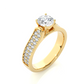 Luxe Sparkle Round Diamond Moissanite Vermeil Ring