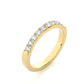Minimalist Half Eternity Moissanite Lab Diamond Vermeil Ring