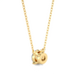 Vermeil Gold Round Moissanite Diamond Solitaire Pendant